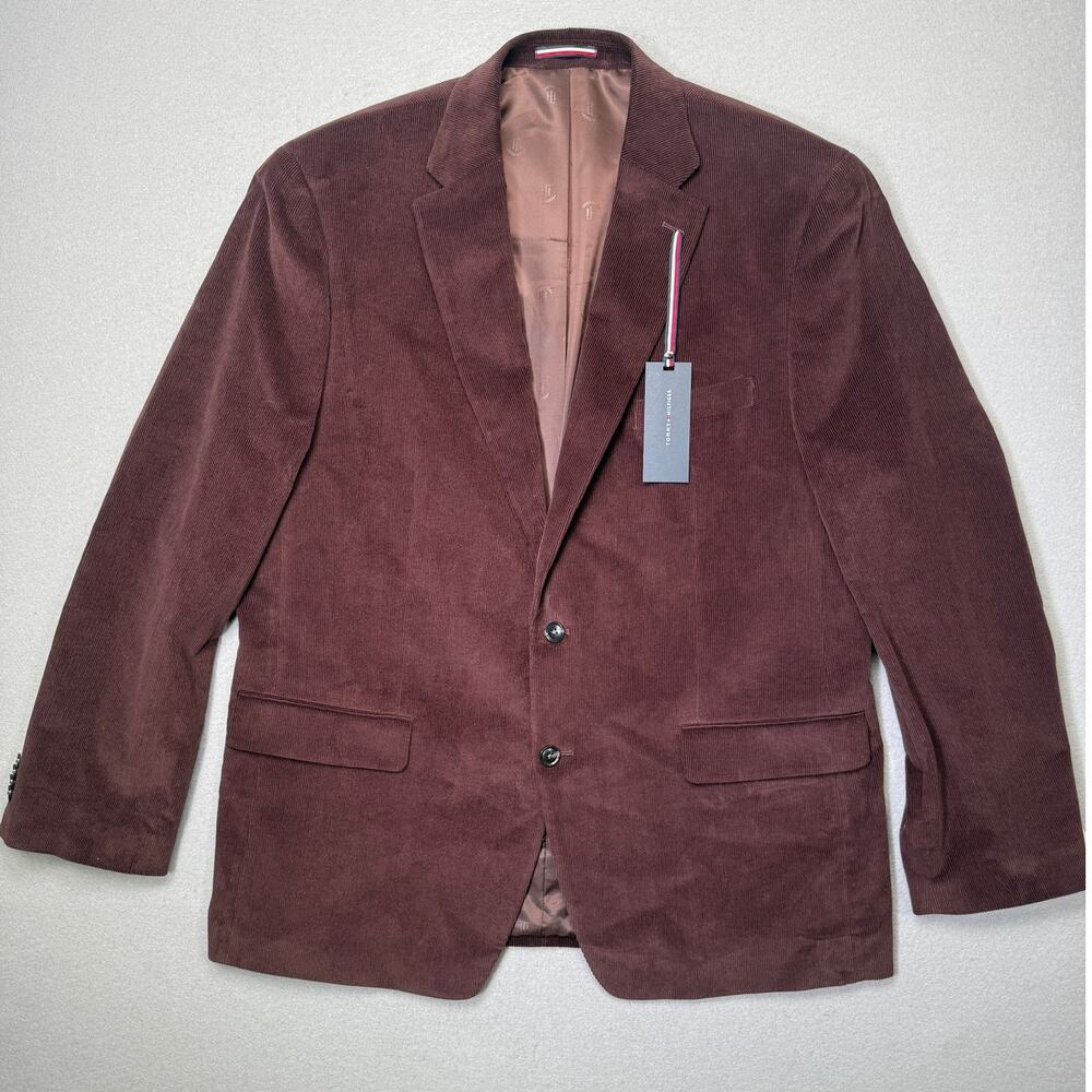 Tommy Hilfiger Men's Modern-Fit Corduroy Sport Coat, Chestnut 46L $295